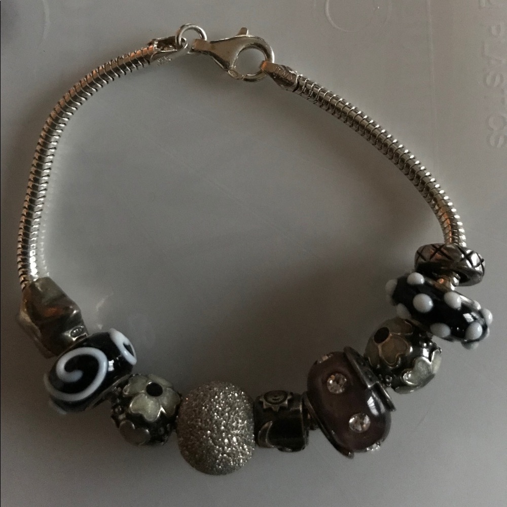 Helzburg RCI charm bracelet sterling silver